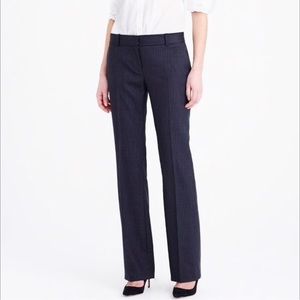 J Crew Super 120s navy wool pinstripe pants tall inseam